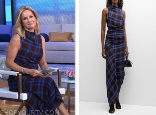 gma3, good morning america, blue plaid midi dress, dr. jennifer ashton
