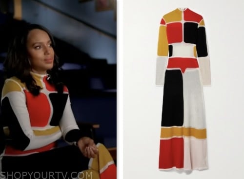 Kerry Washington, good morning america, colorblock dress