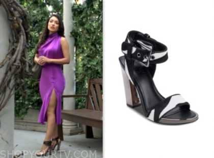 Zuleyka Silver, audra charles, the young and the restless, silver metallic sandals heels