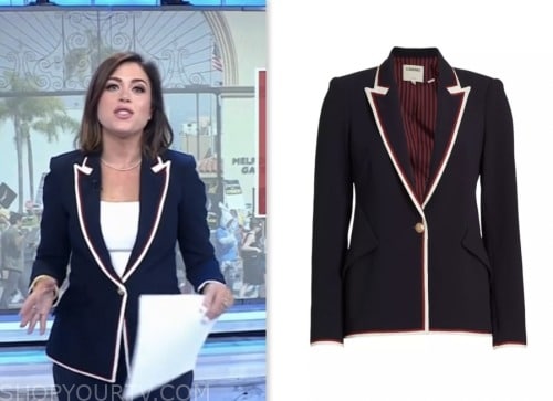 The Today Show: September 2023 Chloe Melas's Navy Blue Contrast Stripe ...