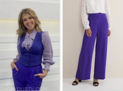 good morning britain, purple pants, kate garraway