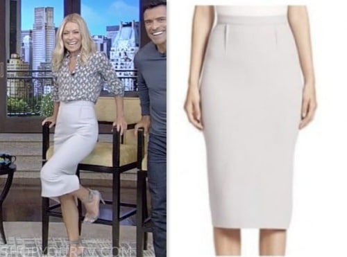live with kelly and mark, kelly ripa, grey pencil skirt