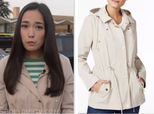 the today show, emilie ikeda, beige parka jacket