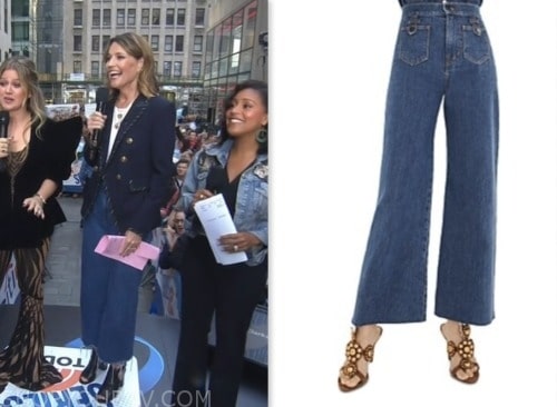 the today show, savannah guthrie, cropped pocket jeans