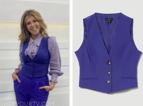 kate garraway, good morning britain, purple waistcoat