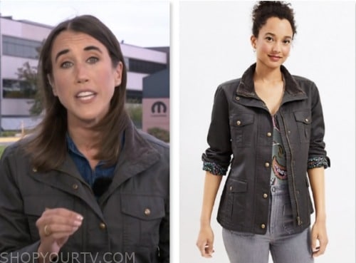 maggie vespa, brown field jacket, nbc news daily