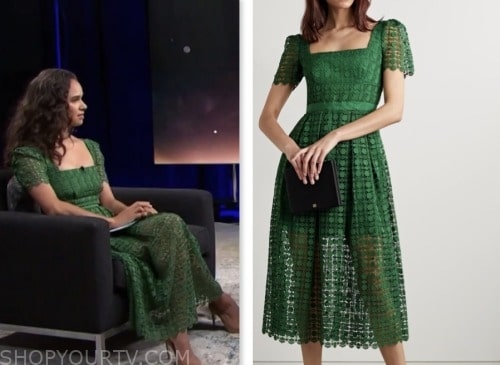 misty copeland, the today show, green lace midi dress