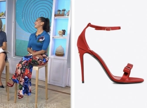 misty copeland, the today show, red suede bow sandals heels