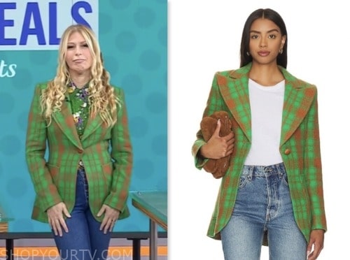 the today show, green plaid blazer, jill martin