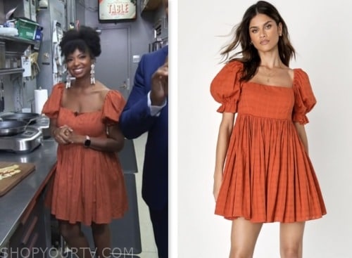 Jocelyn Delk Adams, the today show, orange mini dress