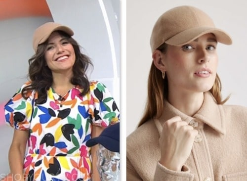 adrianna brach, the today show, camel cashmere baseball cap
