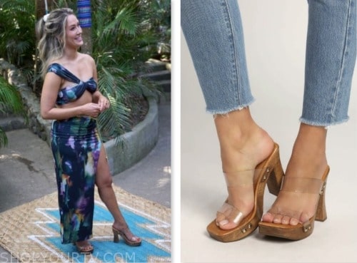 rachel recchia, bachelor in paradise, clear vinyl heels