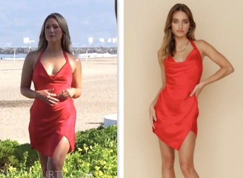 rachel recchia, red mini dress, bachelor in paradise