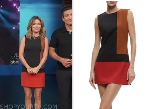 Access Hollywood: September 2023 Kit Hoover's Colorblock Shift Dress ...