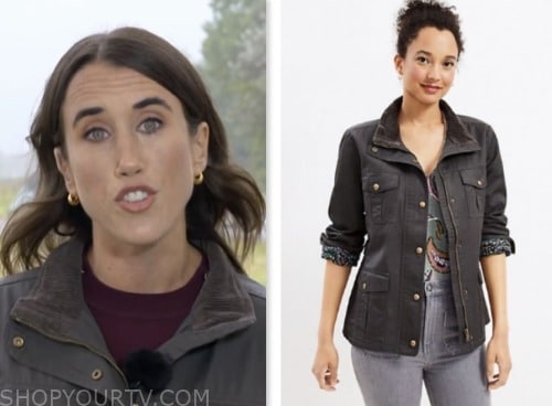 maggie vespa, brown field jacket, nbc news daily