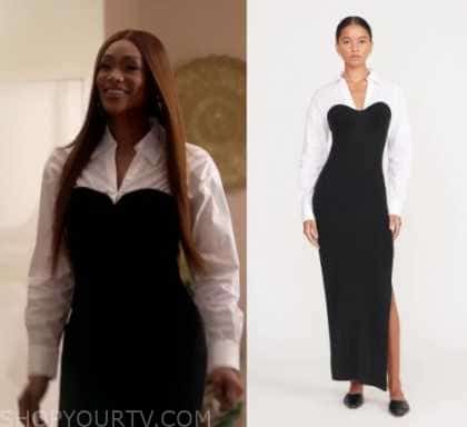 Caught in the Act Unfaithful: Season 2 Episode 6 Tami's Black Strapless  Dress with Shirt Under