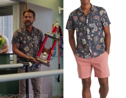 Magnum PI: Season 5 Episode 13 Rick's Short Floral Shirt | Shop Your TV