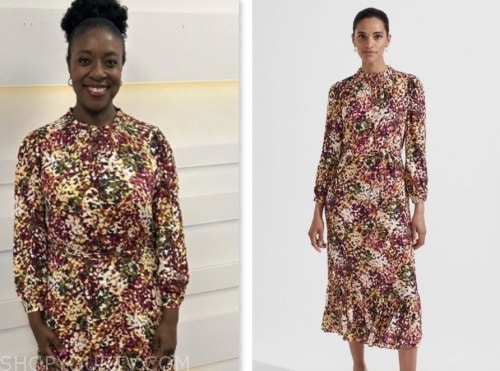 good morning britain, printed midi dress, marverine cole