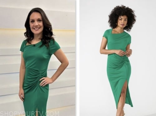 good morning britain, green midi dress, laura tobin