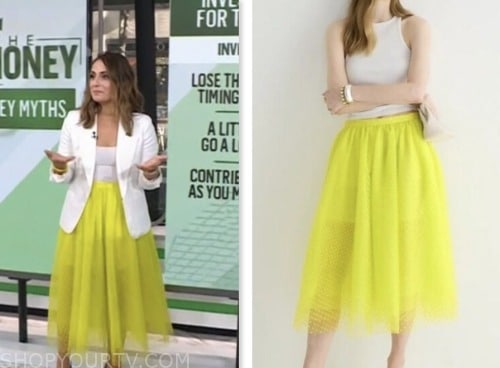 Farnoosh Torabi, lime yellow tulle skirt, the today show
