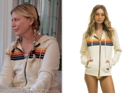 the today show, jill martin brooks, white striped hoodie