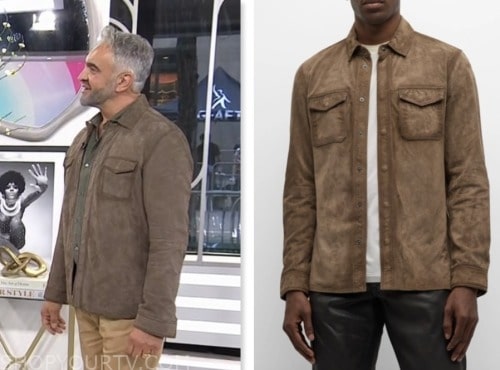 Martyn Lawrence Bullard, the today show, hoda and jenna, brown suede shirt jacket