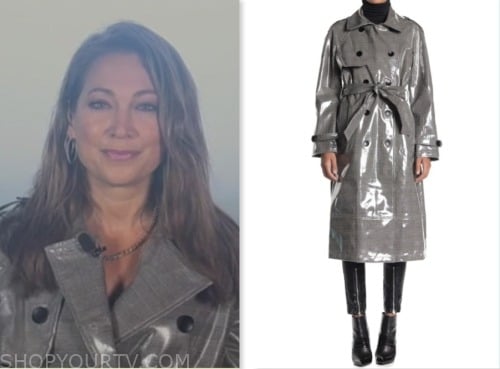 Walter baker trench sales coat with leather sleeves