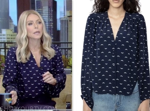 Live with Kelly and Mark: October 2023 Kelly Ripa's Navy Blue and White ...