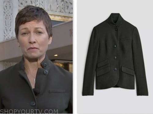 the today show, stephanie gosk, army green blazer