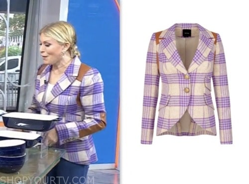 the today show, jill martin, purple plaid blazer