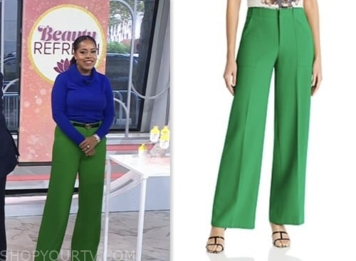 the today show, sheinelle jones, green pants