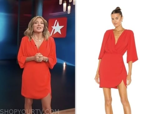 Access Hollywood: October 2023 Kit Hoover's Red Mini Dress | Shop Your TV