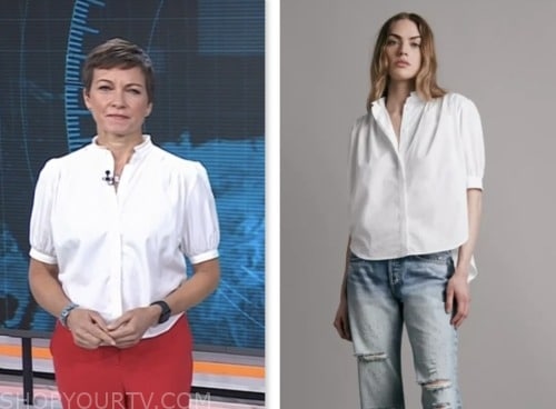 stephanie gosk, the today show, white puff sleeve top