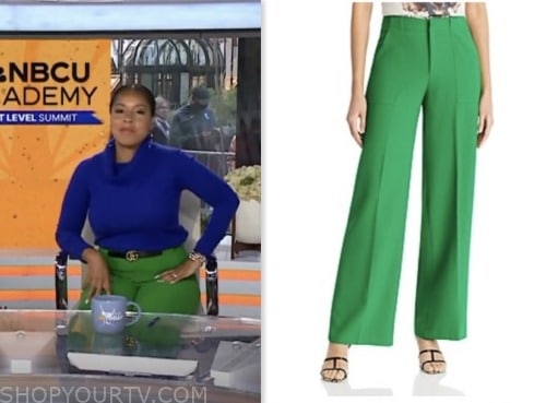 sheinelle jones, nbc news daily, green pants