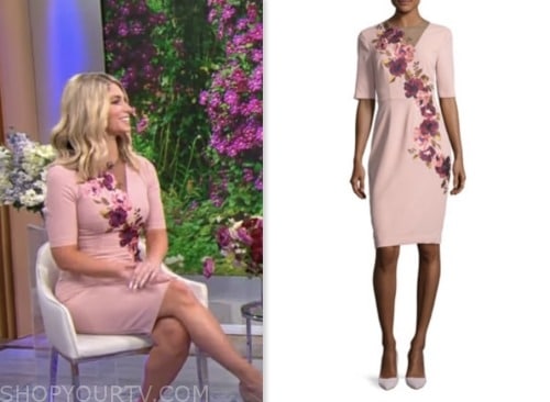 Lauren Bercier, pink floral dress, cbs ornings
