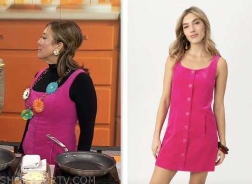 the today show, Elizabeth Heiskell, pink corduroy dress, hoda and jenna