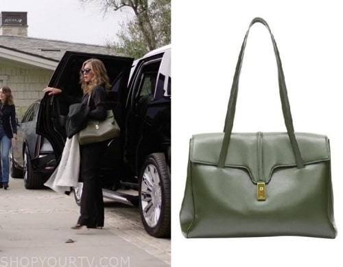 WornOnTV: Alex's green leather handbag on The Morning Show, Jennifer  Aniston