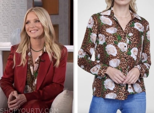 lauralee bell, the talk, leopard floral shirt