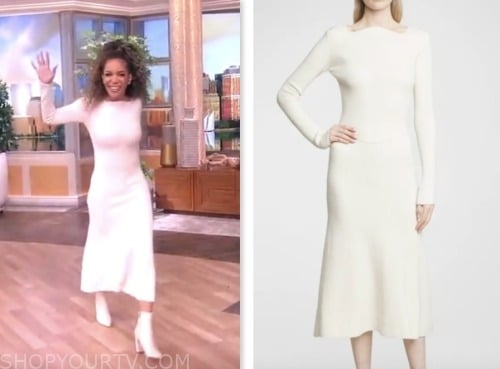 sunny hostin, the view, white sweater dress