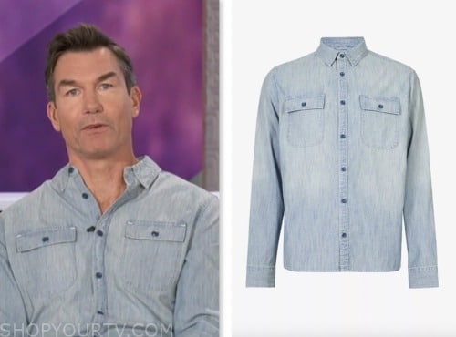 jerry o'connell, the talk, denim shirt