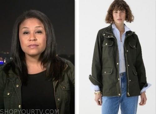 Meagan Fitzgerald, the today show, dark green utility field jacket