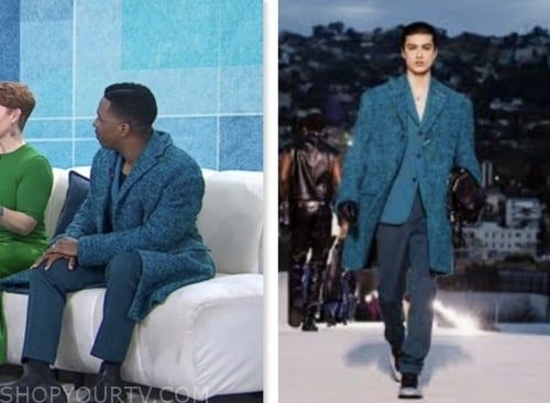 Leslie Odom Jr., the today show, blue boucle tweed blazer