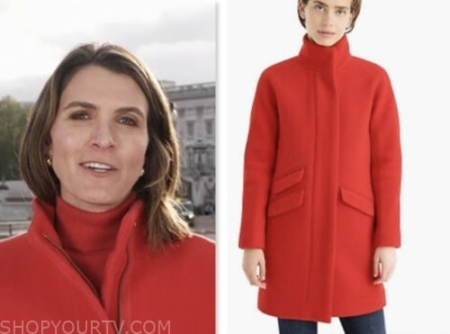 the today show, molly hunter, red zipper coat
