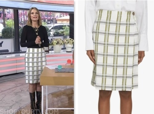 savannah guthrie, the today show, white check skirt