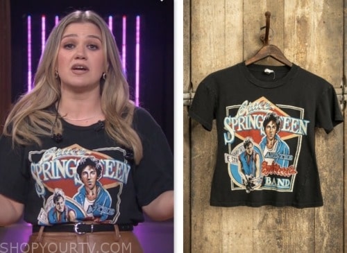 kelly clarkson, the kelly clarkson show, black bruce springsteen graphic tee