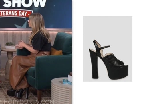 kelly clarkson, the kelly clarkson show, black platform sandals heels