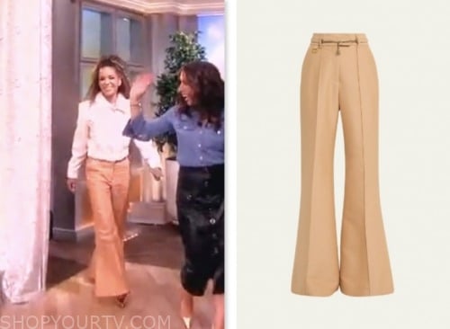 sunny hostin, the view, beige pants