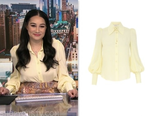 morgan radford, yellow blouse, nbc news daily