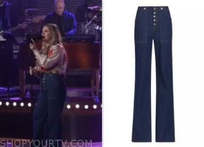 The Kelly Clarkson Show: November 2023 Kelly Clarkson's Denim Wide Leg ...