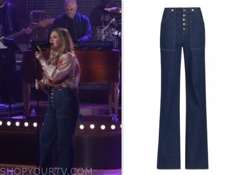 kelly clarkson, the kelly clarkson show, wide leg jeans